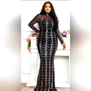 Elegant Black Long Sleeve Dress